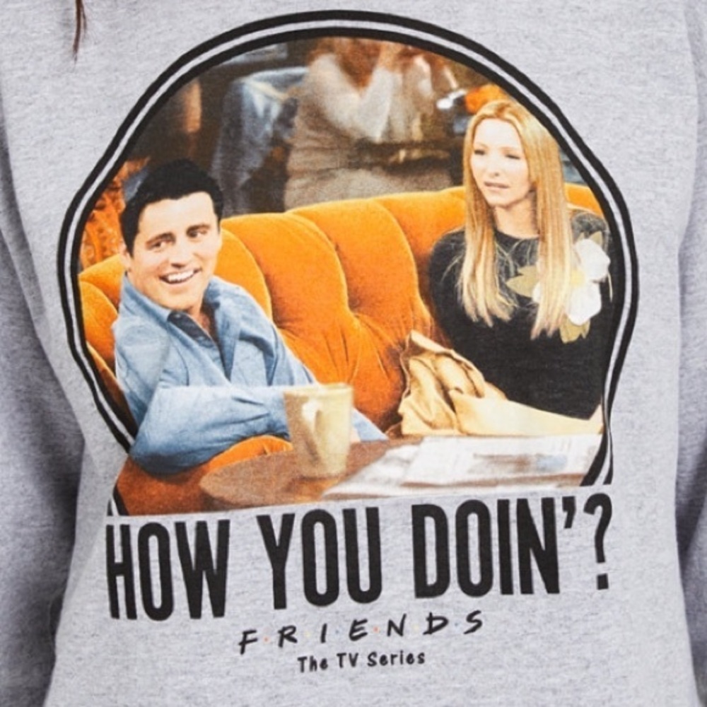 Friends How you Doin? Long Sleeve Graphic Tee. NWT